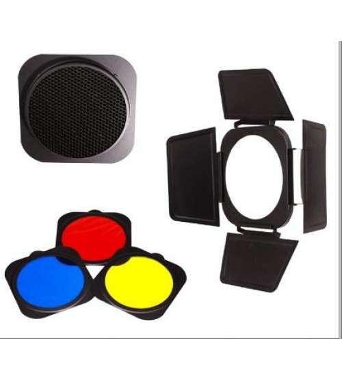 TRONIC Barn Door, honeycomb & color filter utk lampu Tronic seri Turbo/Jumbo